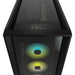 Кутия Corsair iCUE 5000X RGB Mid Tower Tempered Glass Черна