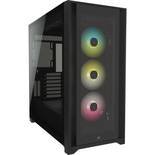 Кутия Corsair iCUE 5000X RGB Mid Tower Tempered Glass Черна