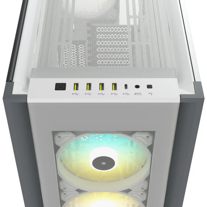 Кутия Corsair iCUE 7000X RGB Full Tower Tempered Glass Бяла