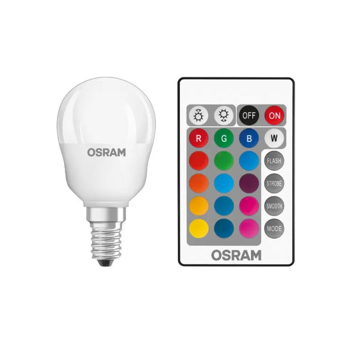 КУТИЯ LED ЛАМПИ CLP25 RGB REM 4.2W/827 230V FR E14 LEDVANCE