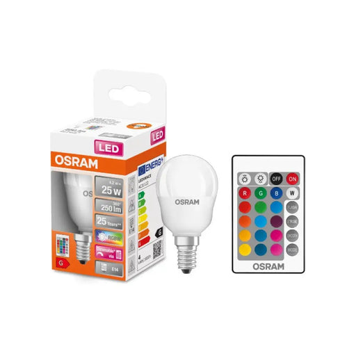 КУТИЯ LED ЛАМПИ CLP25 RGB REM 4.2W/827 230V FR E14 LEDVANCE