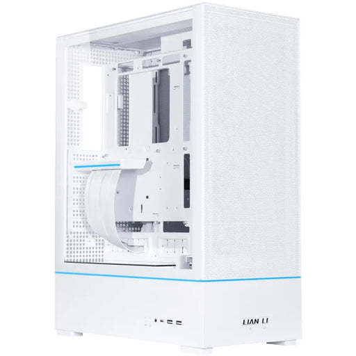 Кутия Lian-Li SUP01W Mid-Tower Tempered Glass Бяло