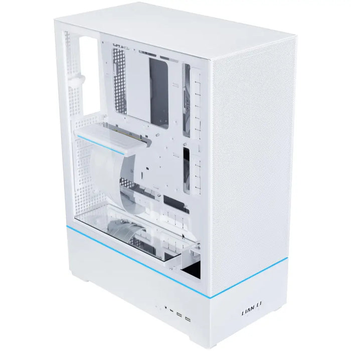 Кутия Lian-Li SUP01W Mid-Tower Tempered Glass Бяло