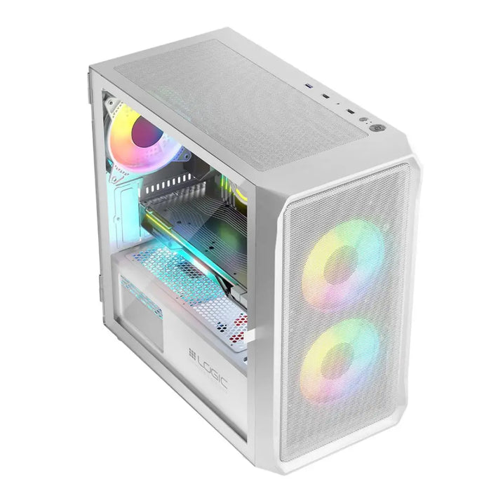 Кутия Logic PORTOS ARGB MINI USB 3.0 бяла