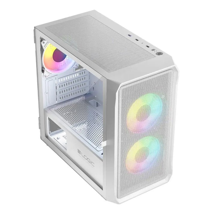 Кутия Logic PORTOS ARGB MINI USB 3.0 бяла