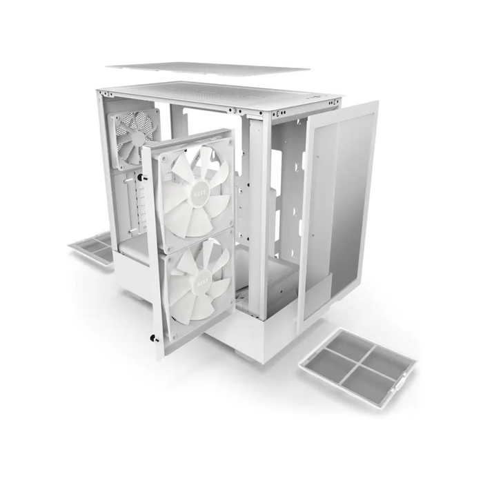 Кутия NZXT H5 Flow RGB Matte White Mid-Tower