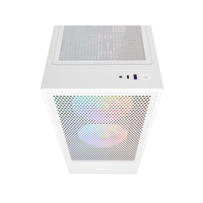 Кутия NZXT H5 Flow RGB Matte White Mid-Tower