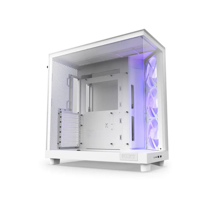 Кутия NZXT H6 Flow RGB Matte White - Middle Tower