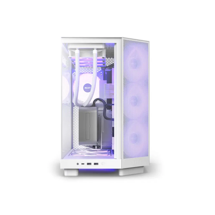 Кутия NZXT H6 Flow RGB Matte White - Middle Tower