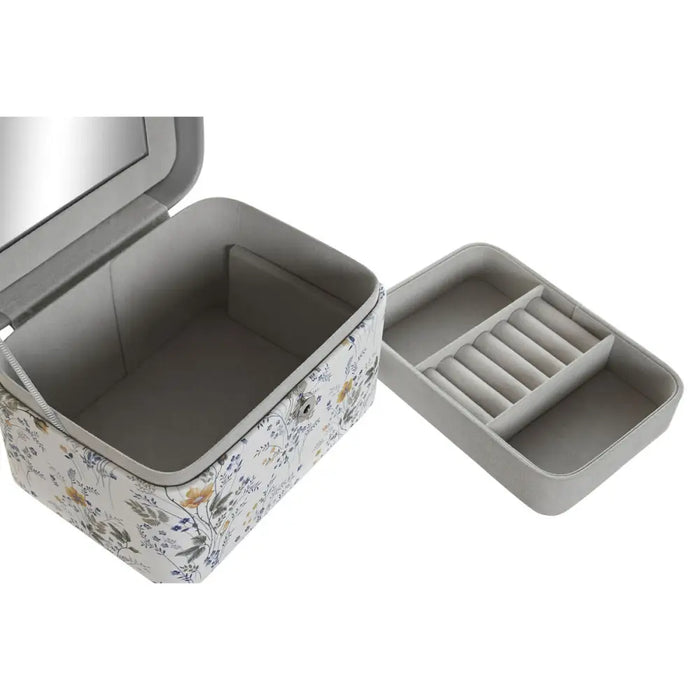 Кутия за бижута DKD Home Decor Бял Сив Люляк Светло розово