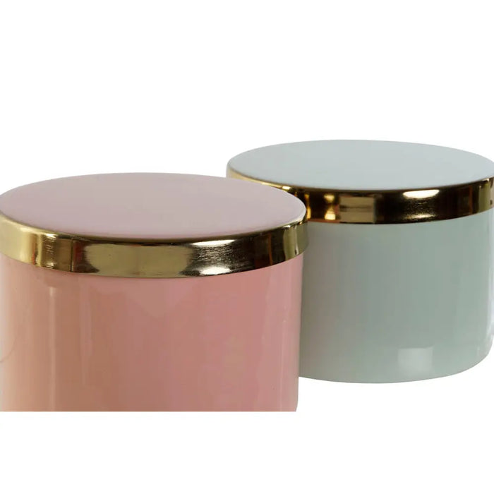 Кутия за бижута DKD Home Decor Зелен Корал Желязо 13 x 13 x