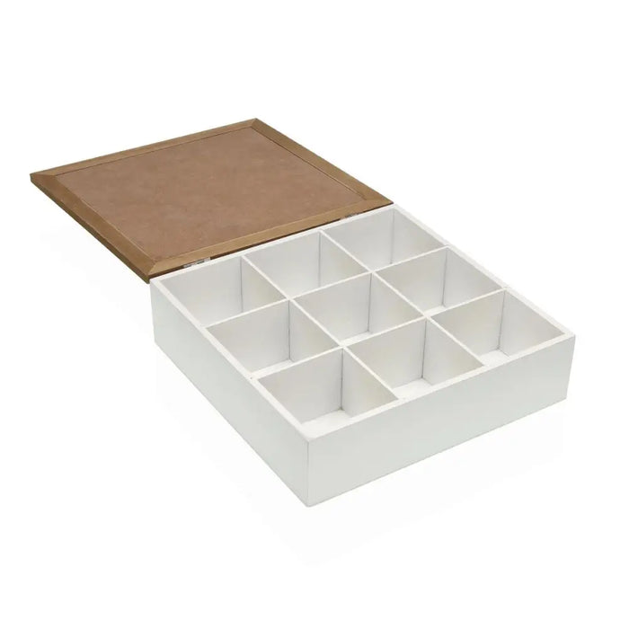 Кутия за бижута Versa BLUME Дървен MDF 24 x 7 x 24 cm