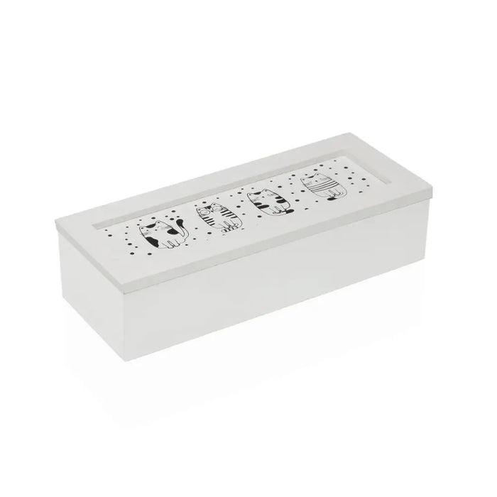 Кутия за бижута Versa GATTO Дървен MDF 9 x 6 x 24 cm