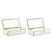 Кутия за бижута DKD Home Decor Златен Метал Кристал 20 x 11