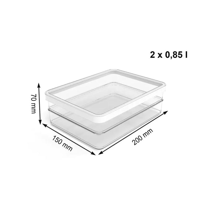 КУТИЯ ЗА ХРАНА ДВЕ ЧАСТИ 2 X 0.85 L LOFT ROTHO