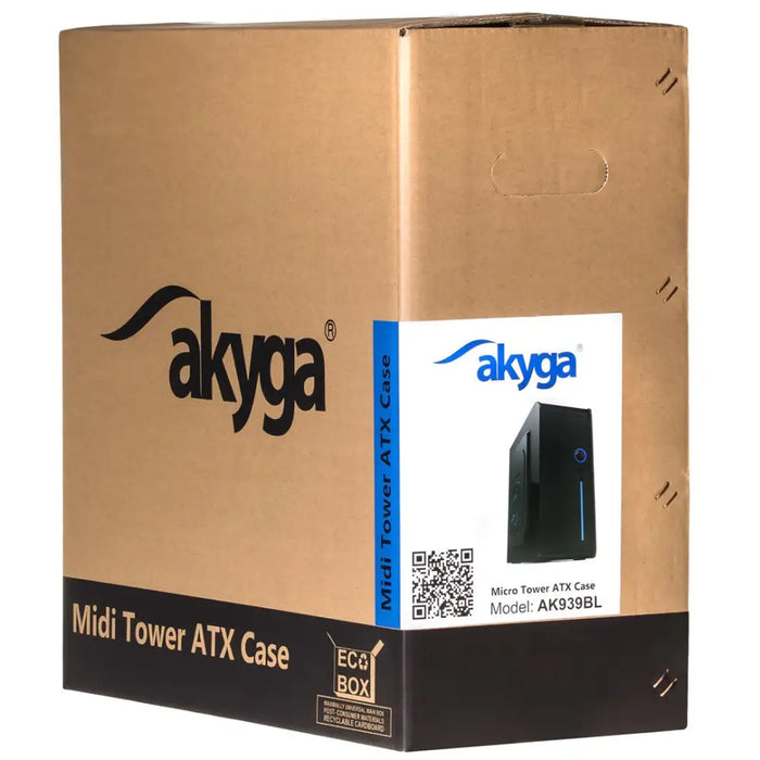 Кутия за компютър Akyga AK939BL Midi Tower Black