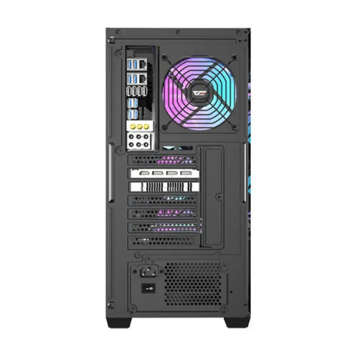 Кутия за компютър Darkflash DS900WD (черна) + 4 вентилатора
