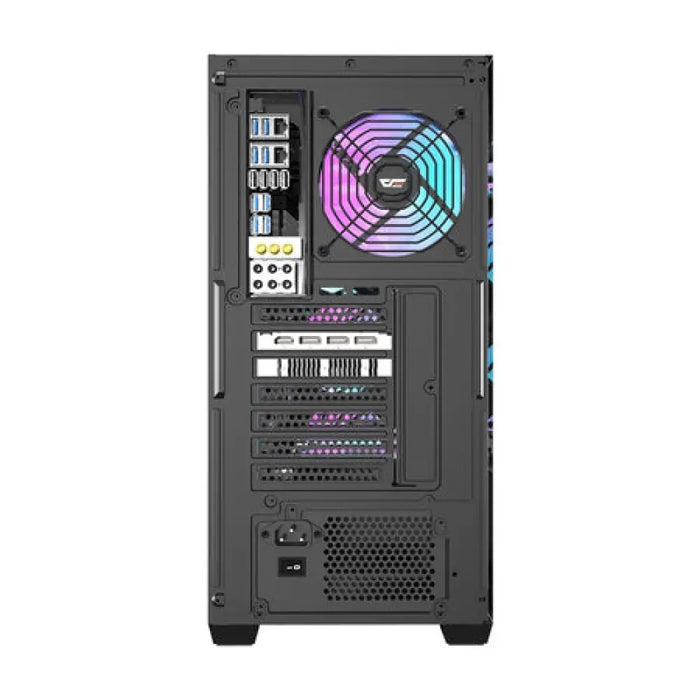 Кутия за компютър Darkflash DS900WD (черна) + 4 вентилатора