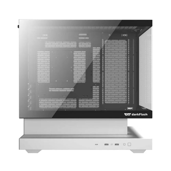 Кутия за компютър Darkflash F1 (бяла) + 6 ARGB вентилатора