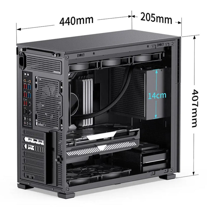 Кутия за компютър JONSBO D41 MESH SCREEN Черен