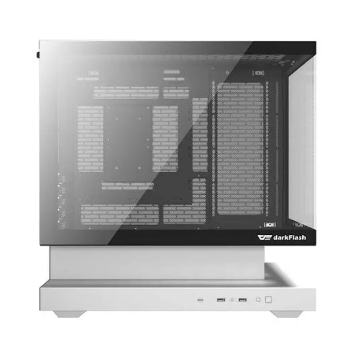 Кутия за компютър Darkflash F1 (бяла) + 6 ARGB вентилатора