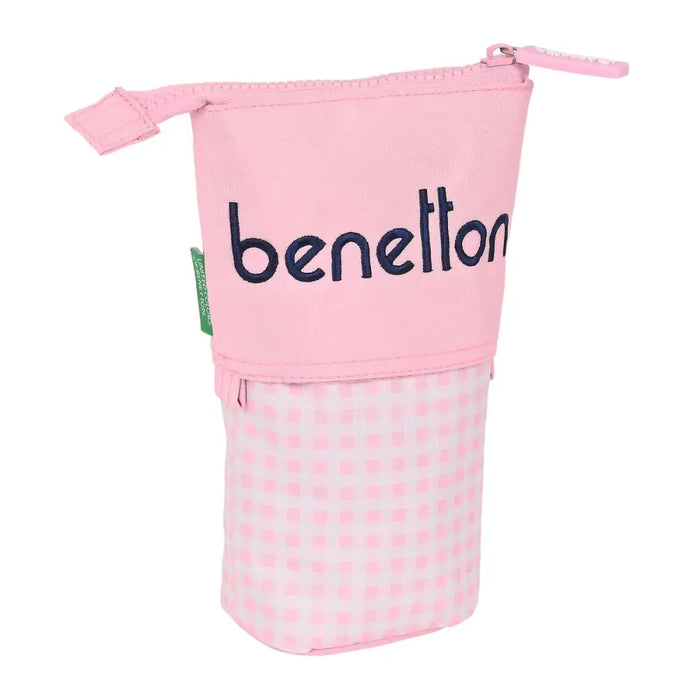 Кутия за Моливи Benetton Vichy Розов (8 x 19 x 6 cm)