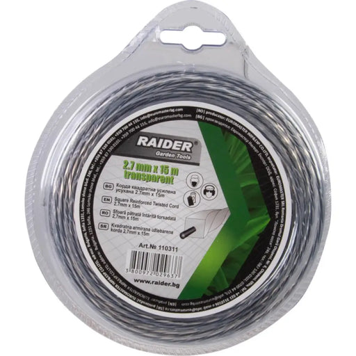 КВАДРАТНА КОРДА УСИЛЕНА 2.7ММ 15М RAIDER