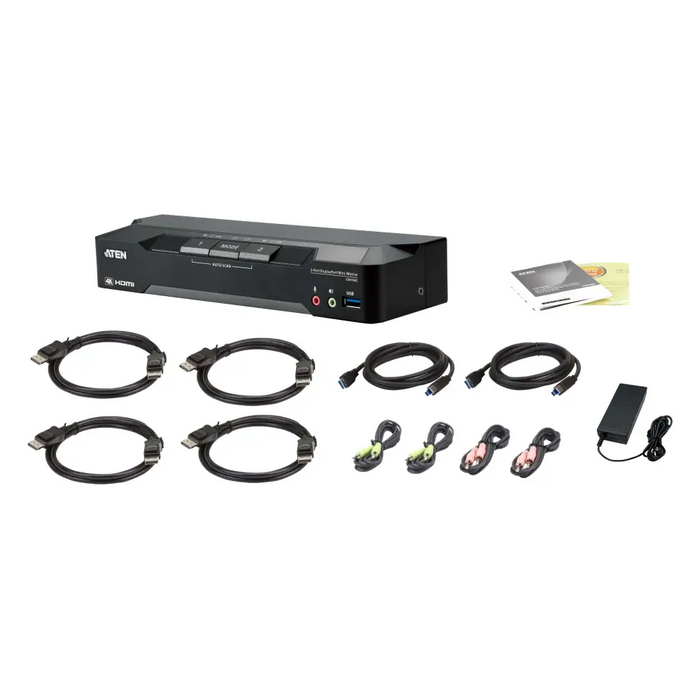 KVM превключвател ATEN CM1942 2-портов USB HDMI DisplayPort