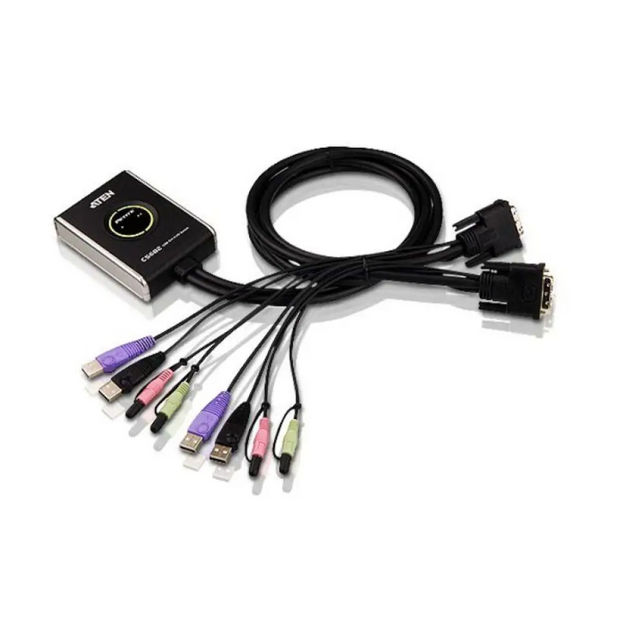 KVM суич ATEN CS682 - 4x USB A 2x DVI 4x 3.5mm jack