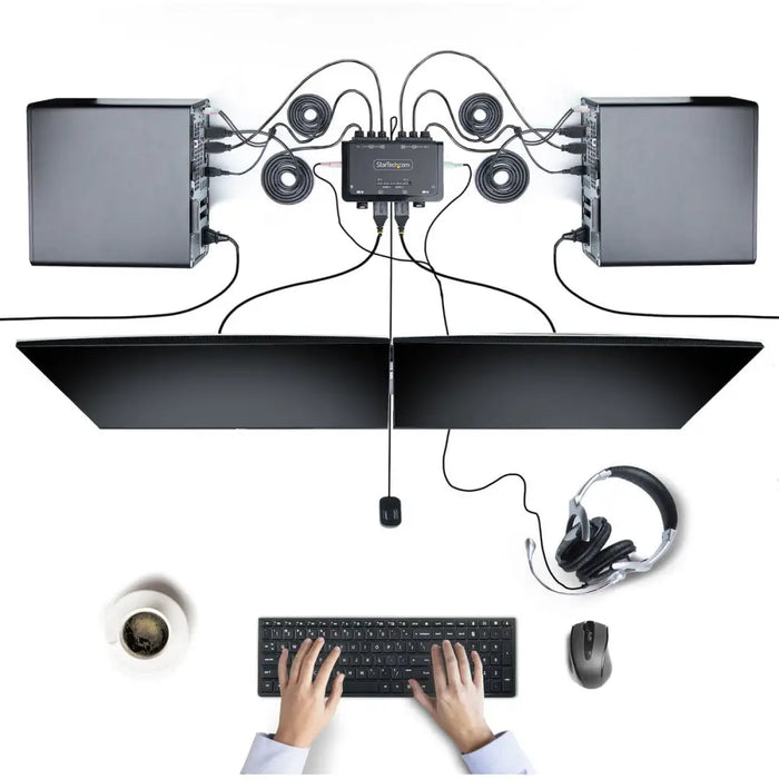 KVM суич Startech C2-DH46-UA2-CBL-KVM 1,5 m