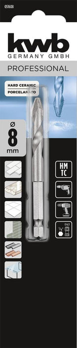 СВРЕДЛО ЗА КЕРАМИКА HEX 8Х90ММ KWB