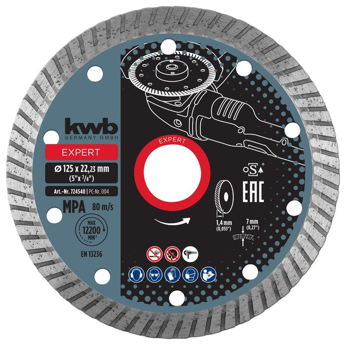 ДИСК ДИАМАНТЕН 115ММ ТЪНЪК KWB