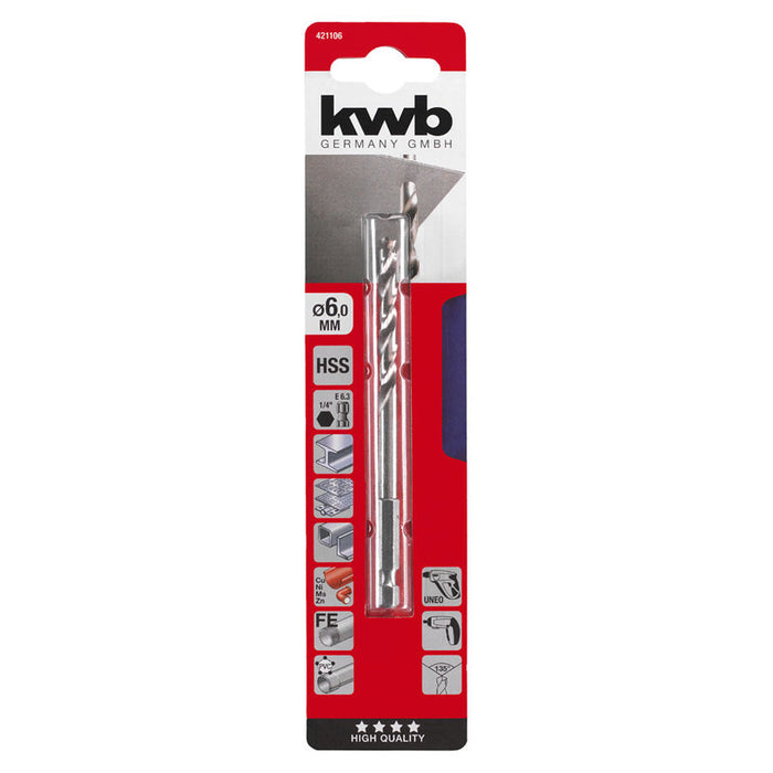 СВРЕДЛО ЗА МЕТАЛ KWB 6x80x115