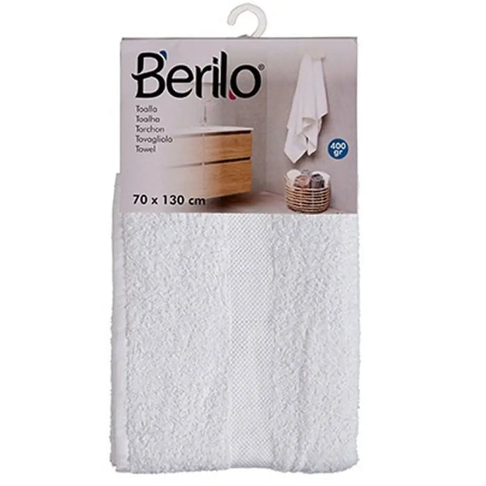 Кърпа за баня Berilo Бял 80 % памук 20 % полиестер 70 x 130