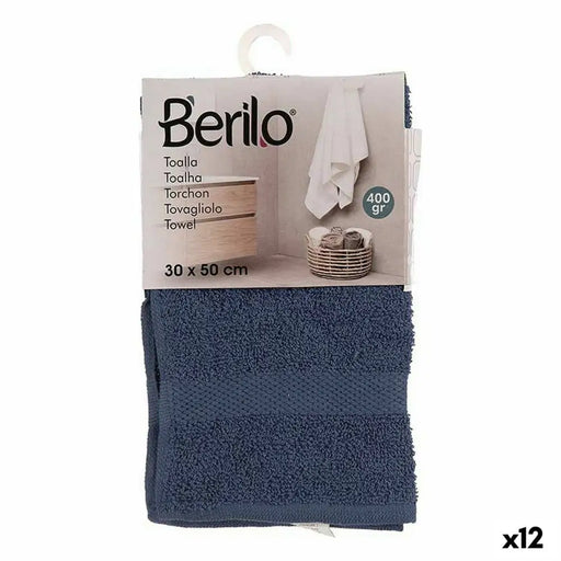Кърпа за баня Berilo Син 80 % памук 20 % полиестер 30 x 0,5