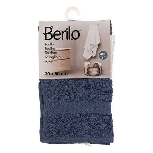 Кърпа за баня Berilo Син 80 % памук 20 % полиестер 30 x 0,5