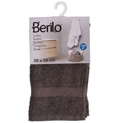 Кърпа за баня Berilo Сив 80 % памук 20 % полиестер 30 x 50