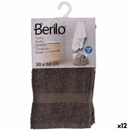 Кърпа за баня Berilo Сив 80 % памук 20 % полиестер 30 x 50