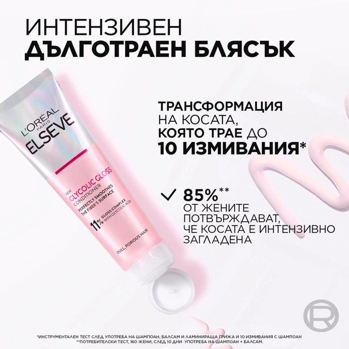 Балсам за коса без блясък Glycolic Gloss, 150 ml