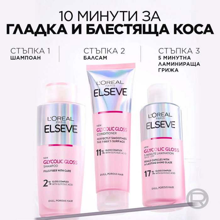 Балсам за коса без блясък Glycolic Gloss, 150 ml