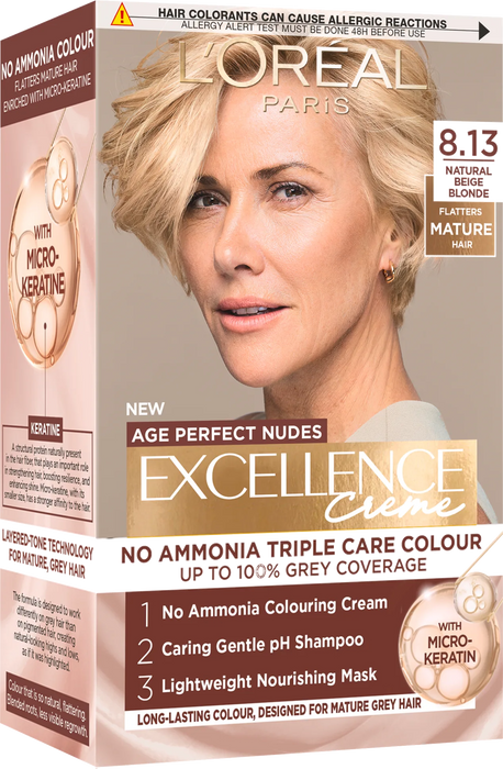 Боя за коса Age Perfect Nudes, Nr. 8.13 Натурално бежово русо, 1 бр