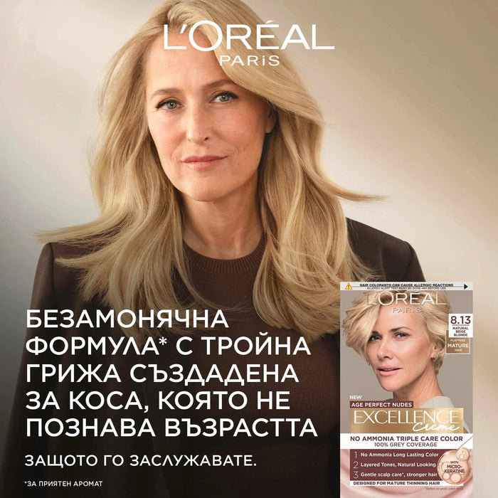 Боя за коса Age Perfect Nudes, Nr. 8.13 Натурално бежово русо, 1 бр