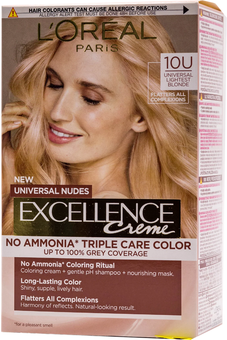 Боя за коса без амоняк Nudes, Nr.10U Universal Lightest Blonde, 1 бр