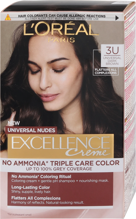 Боя за коса без амоняк Nudes, Nr.3U Universal Dark Brown, 1 бр