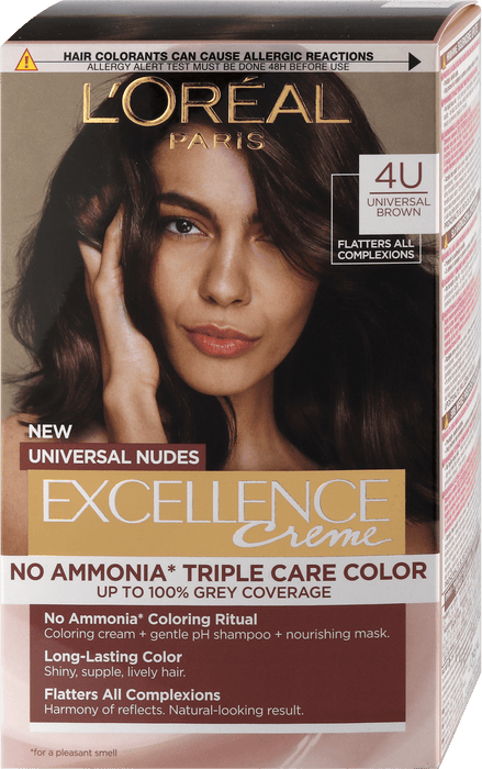 Боя за коса без амоняк Nudes, Nr.4U Universal Brown, 1 бр
