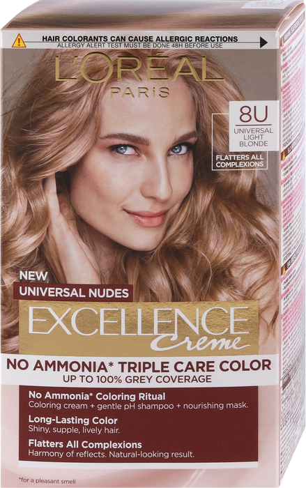 Боя за коса без амоняк Nudes, Nr.8U Universal Light Blonde, 1 бр