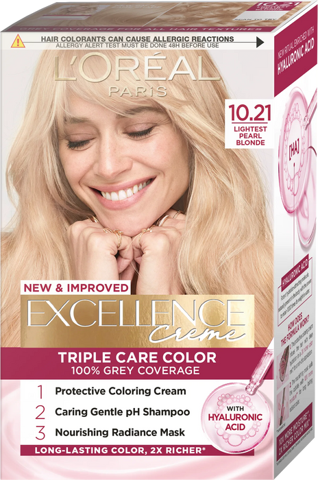 Боя за коса Excellence Creme, Nr.10.21 Най-светло перлено, 1 бр