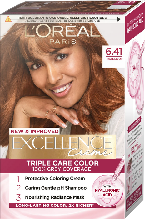 Боя за коса Excellence Creme - Nr.6.41 Лешник, 1 бр