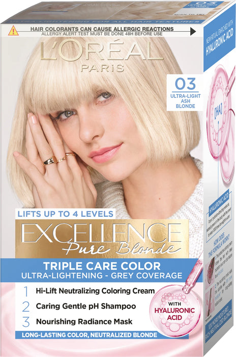 Боя за коса Excellence Pure Blond Nr.03 Ултрасветло пепеляво-русо, 1 бр