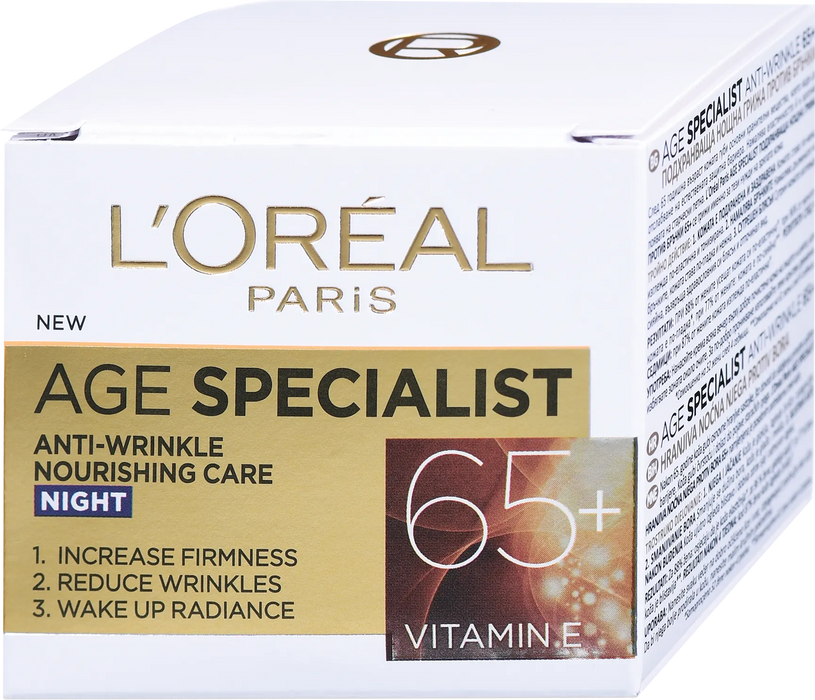 Нощен крем Age Specialist 65+, 50 ml